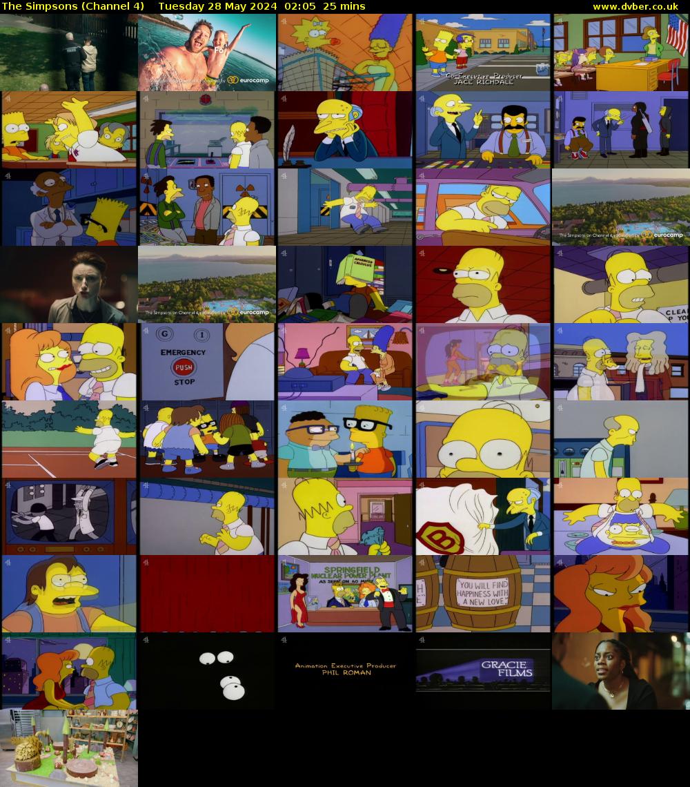 The Simpsons (Channel 4) Tuesday 28 May 2024 02:05 - 02:30