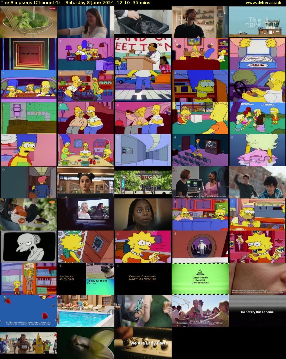 The Simpsons (Channel 4) Saturday 8 June 2024 12:10 - 12:45