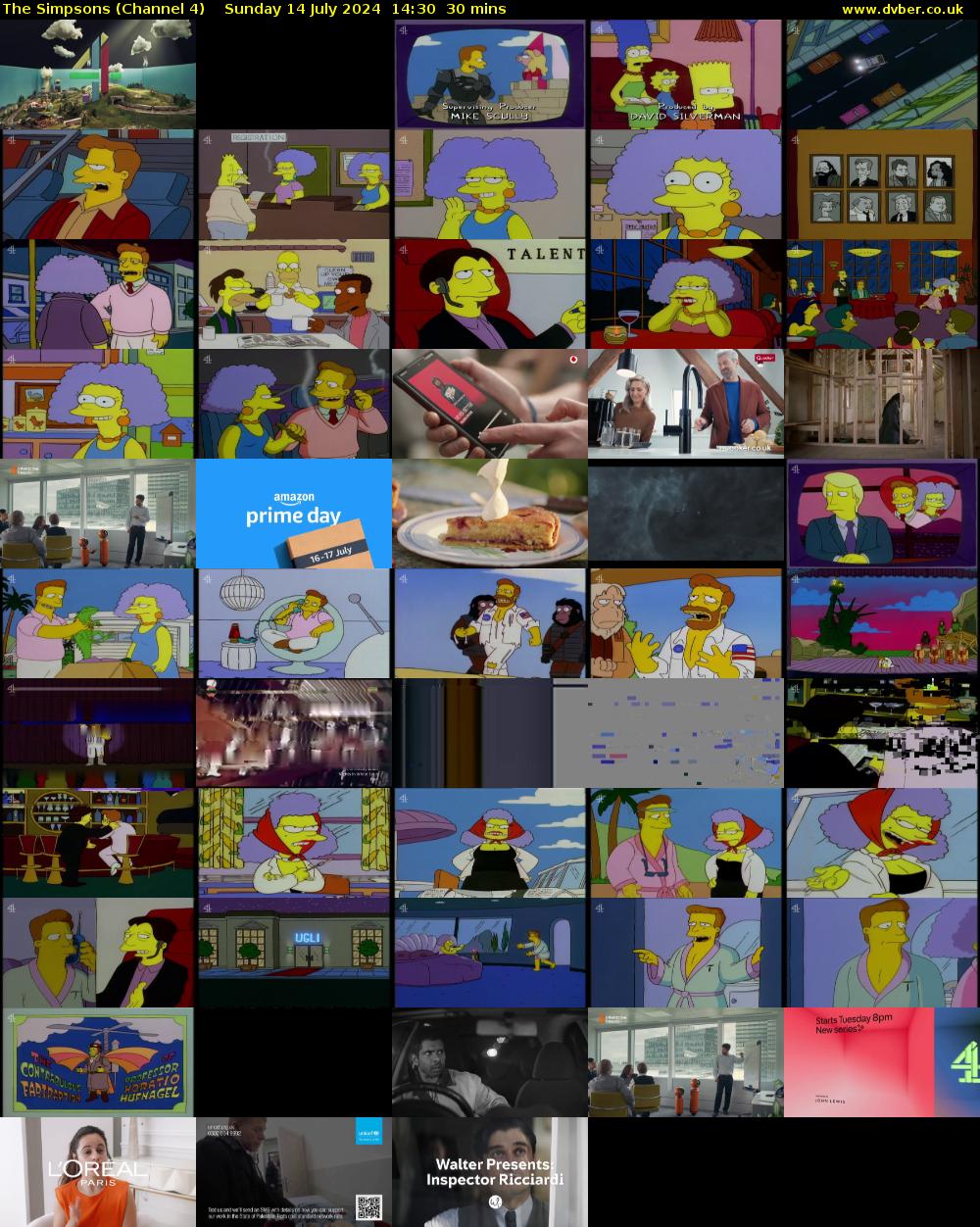 The Simpsons (Channel 4) Sunday 14 July 2024 14:30 - 15:00