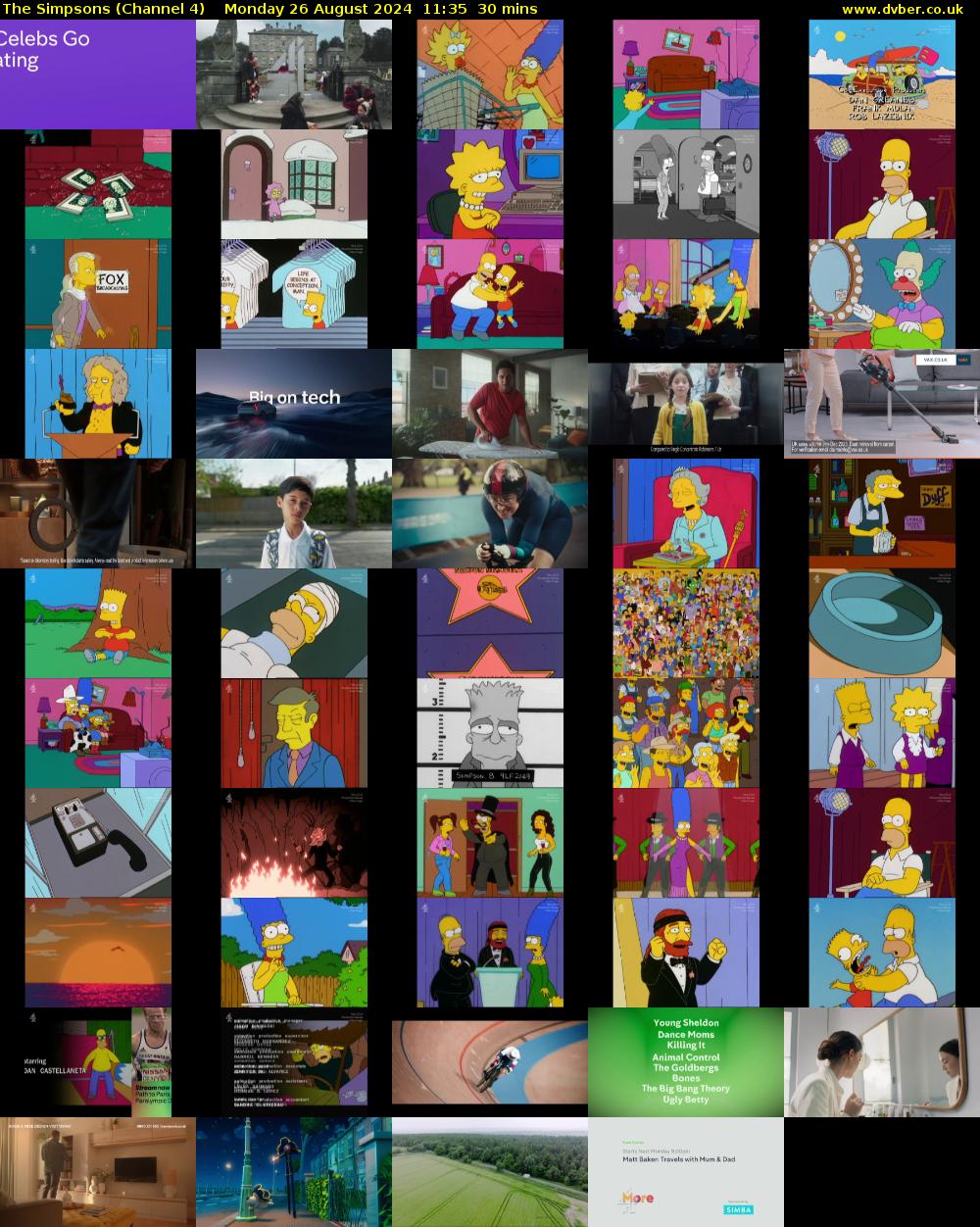 The Simpsons (Channel 4) Monday 26 August 2024 11:35 - 12:05