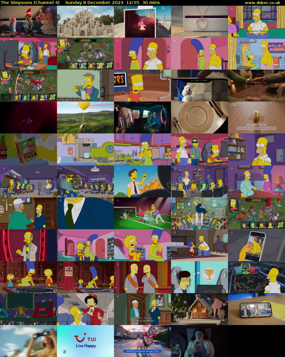 The Simpsons (Channel 4) Sunday 8 December 2024 12:55 - 13:25