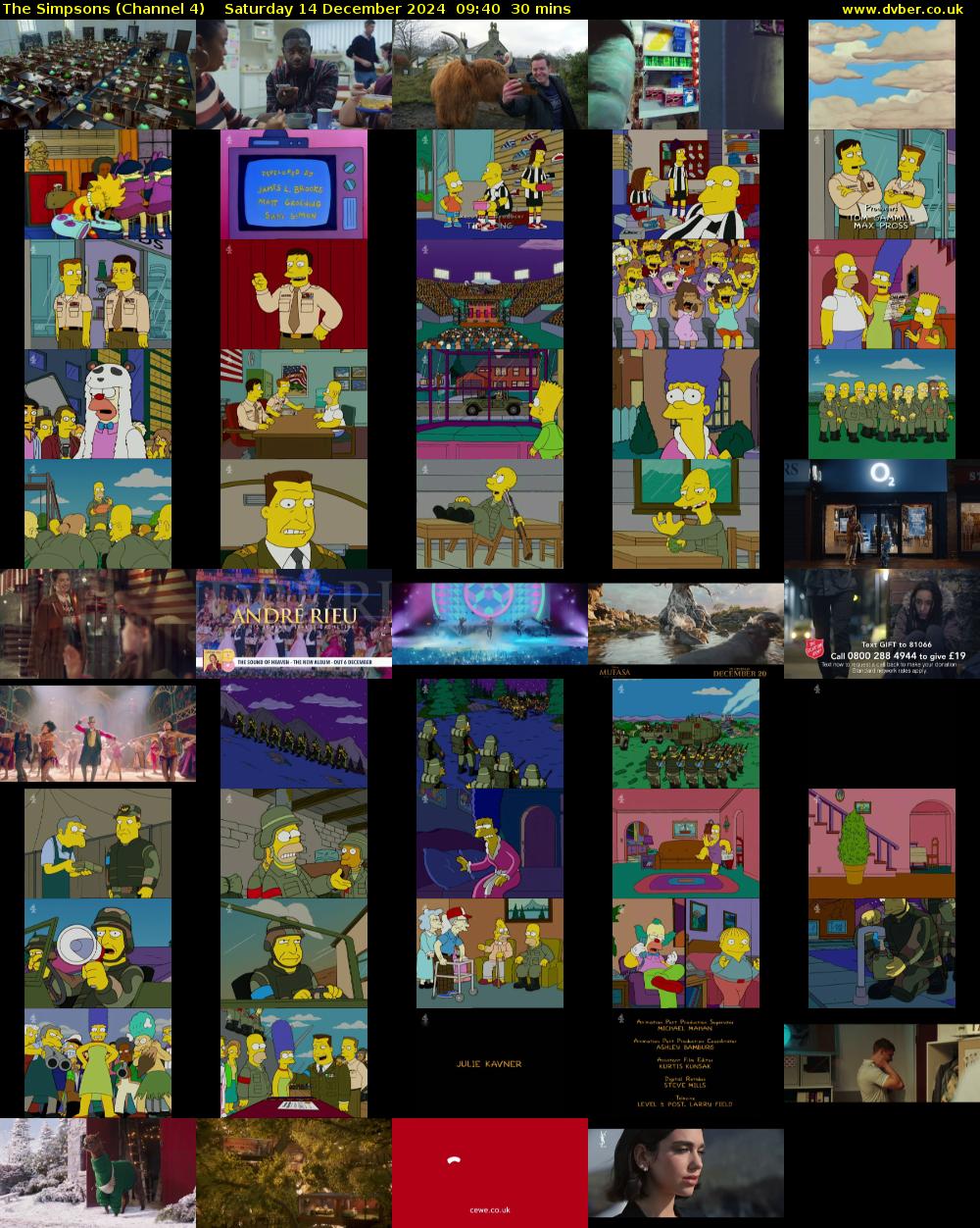 The Simpsons (Channel 4) Saturday 14 December 2024 09:40 - 10:10