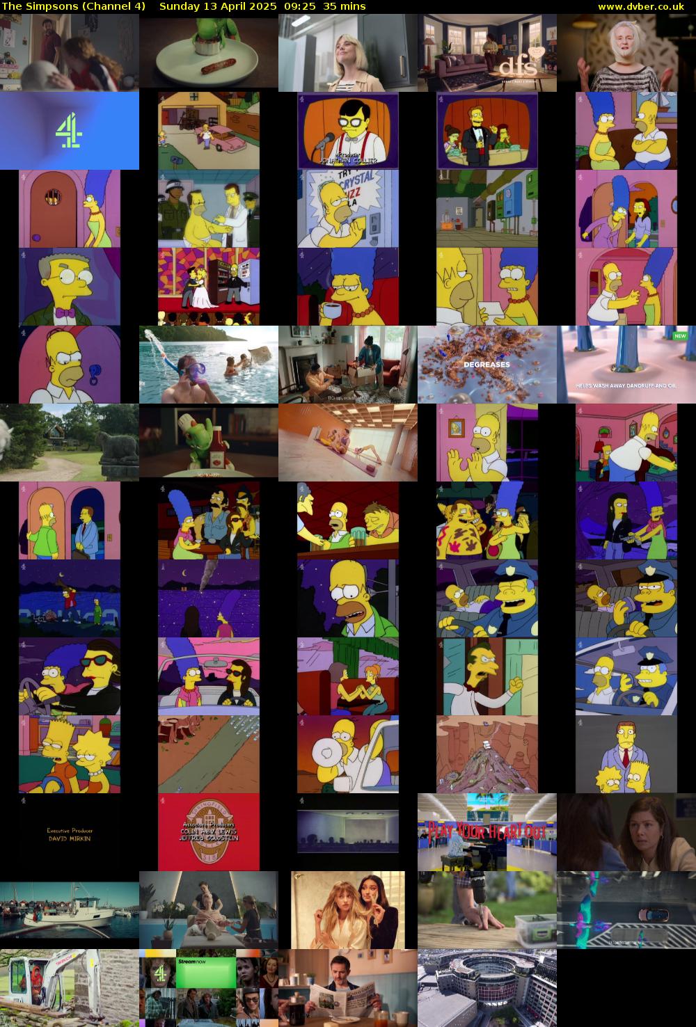 The Simpsons (Channel 4) Sunday 13 April 2025 09:25 - 10:00