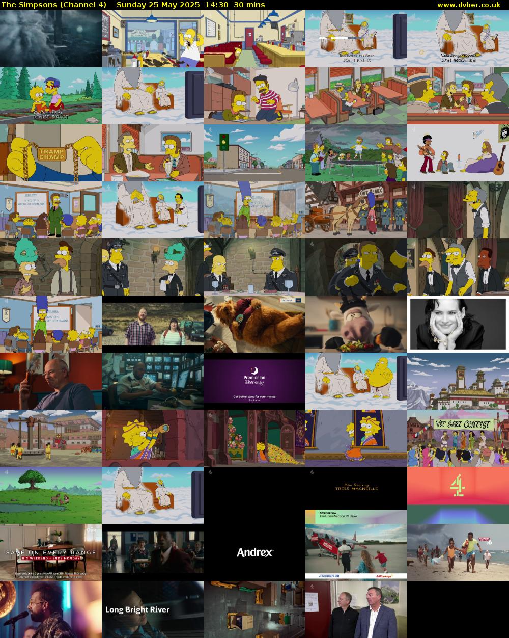 The Simpsons (Channel 4) Sunday 25 May 2025 14:30 - 15:00
