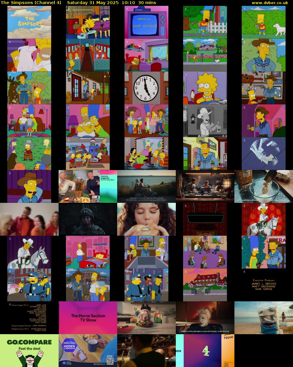 The Simpsons (Channel 4) Saturday 31 May 2025 10:10 - 10:40