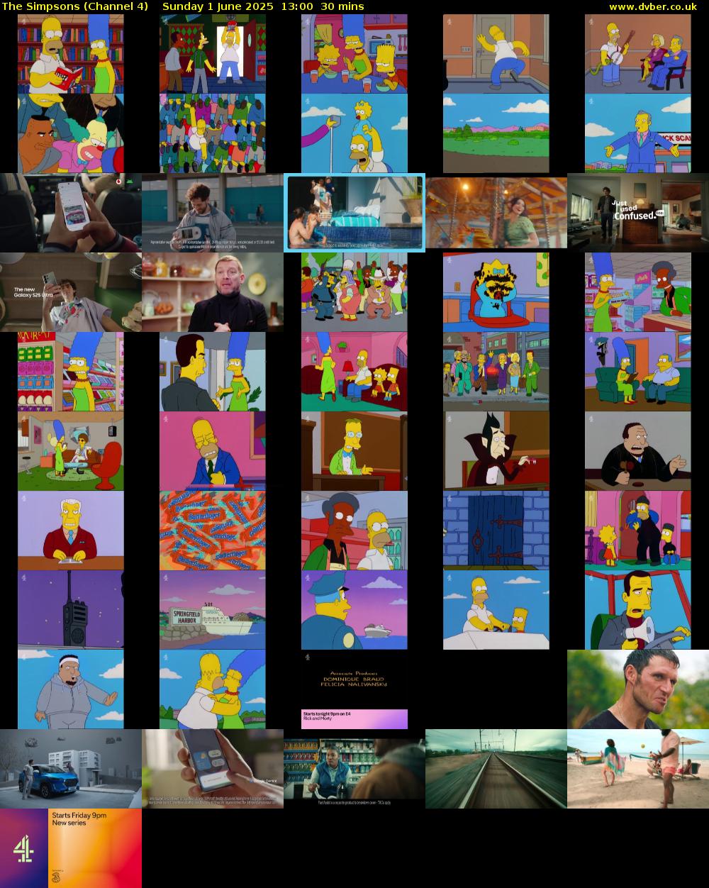 The Simpsons (Channel 4) Sunday 1 June 2025 13:00 - 13:30
