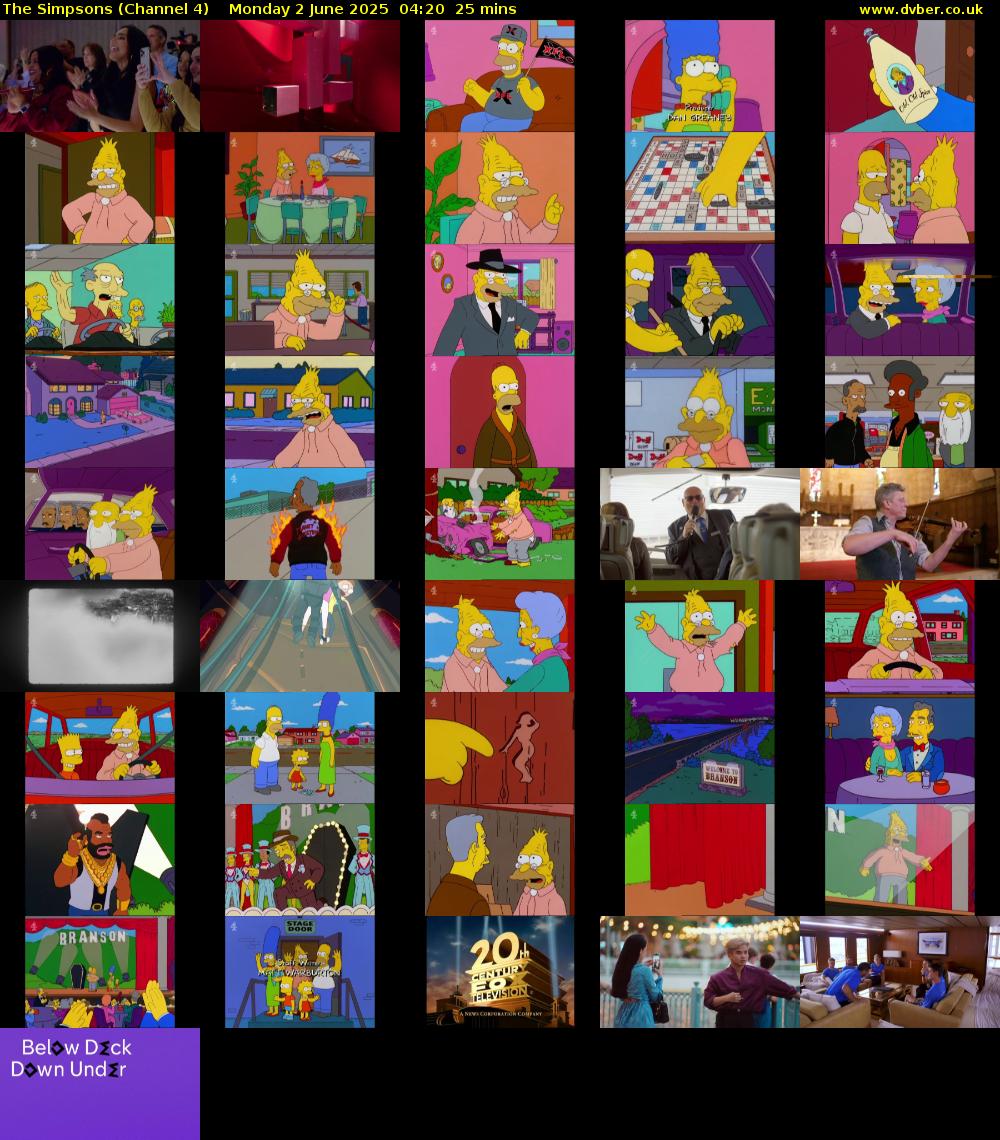 The Simpsons (Channel 4) Monday 2 June 2025 04:20 - 04:45