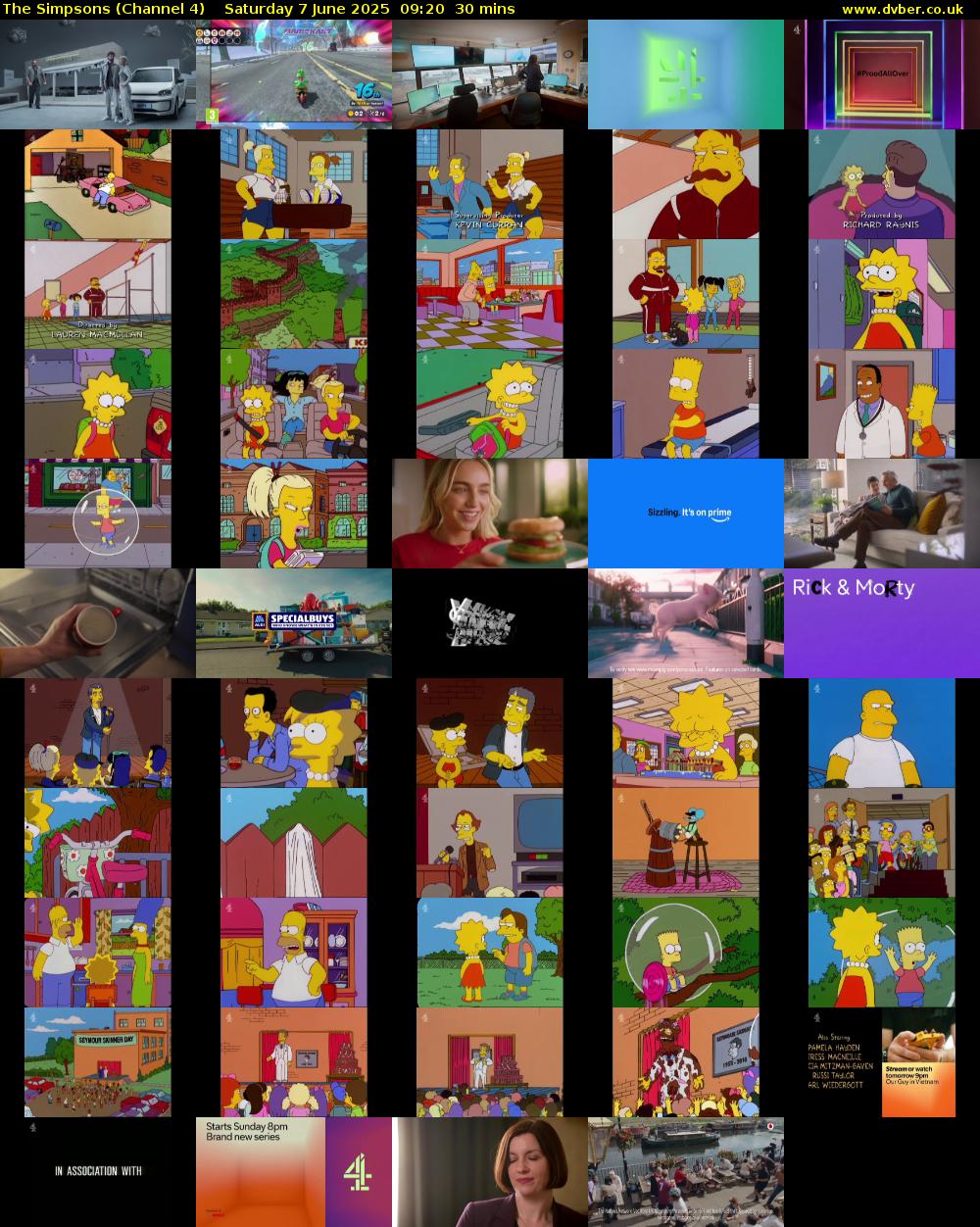 The Simpsons (Channel 4) Saturday 7 June 2025 09:20 - 09:50