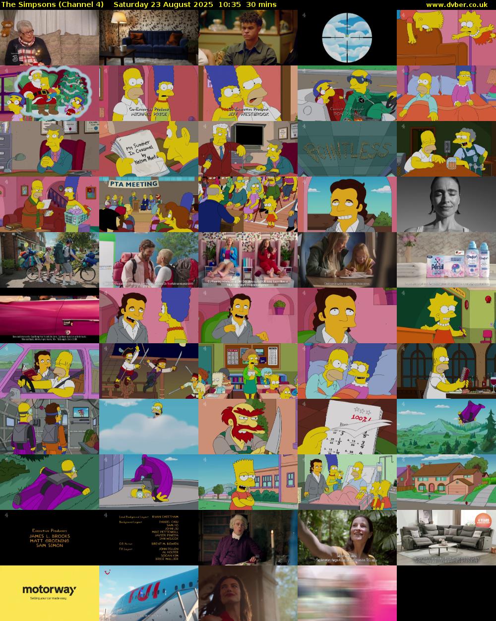 The Simpsons (Channel 4) Saturday 23 August 2025 10:35 - 11:05