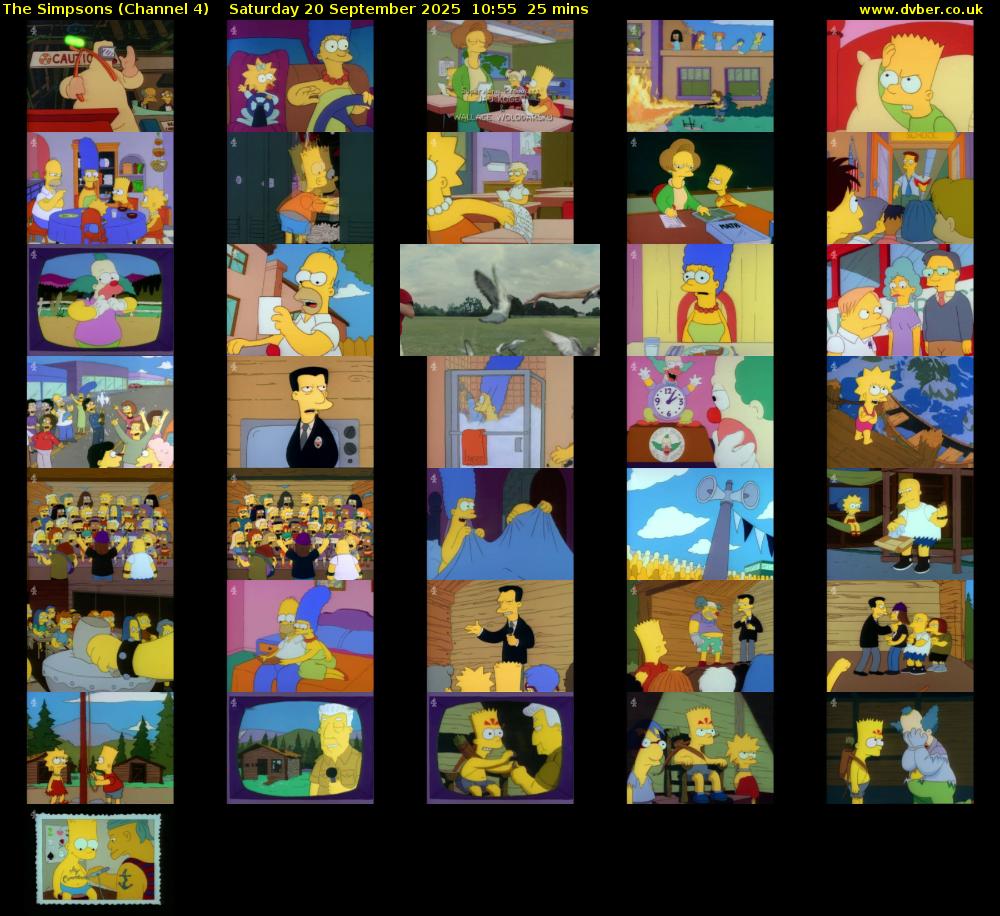 The Simpsons (Channel 4) Saturday 20 September 2025 10:55 - 11:20