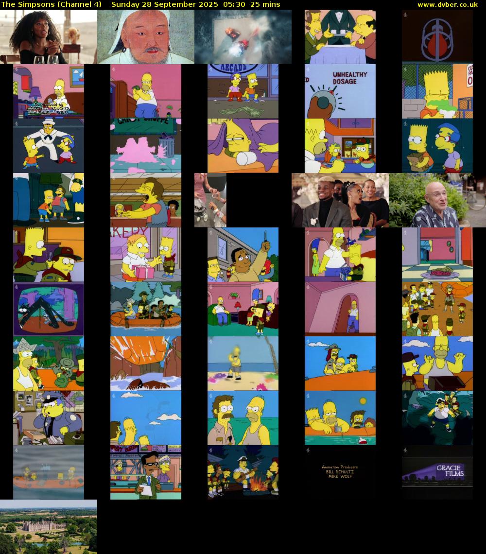 The Simpsons (Channel 4) Sunday 28 September 2025 05:30 - 05:55