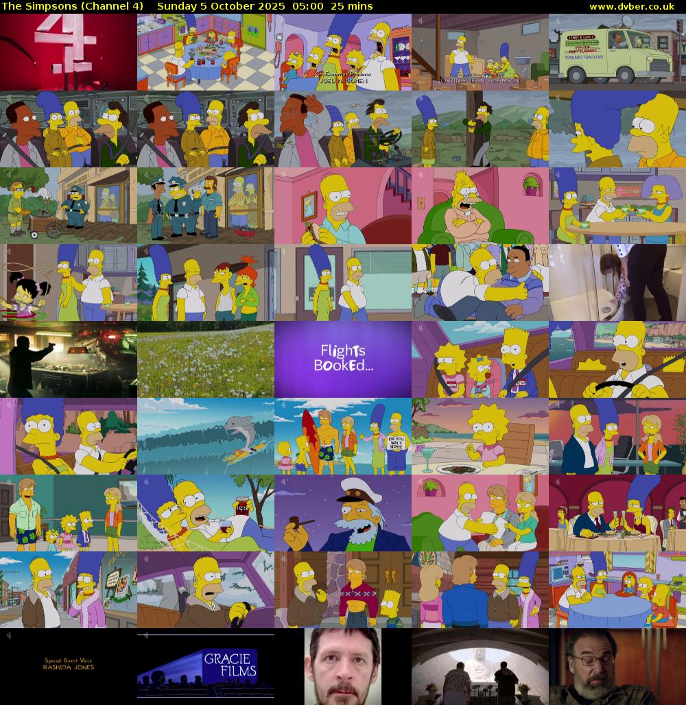 The Simpsons (Channel 4) Sunday 5 October 2025 05:00 - 05:25