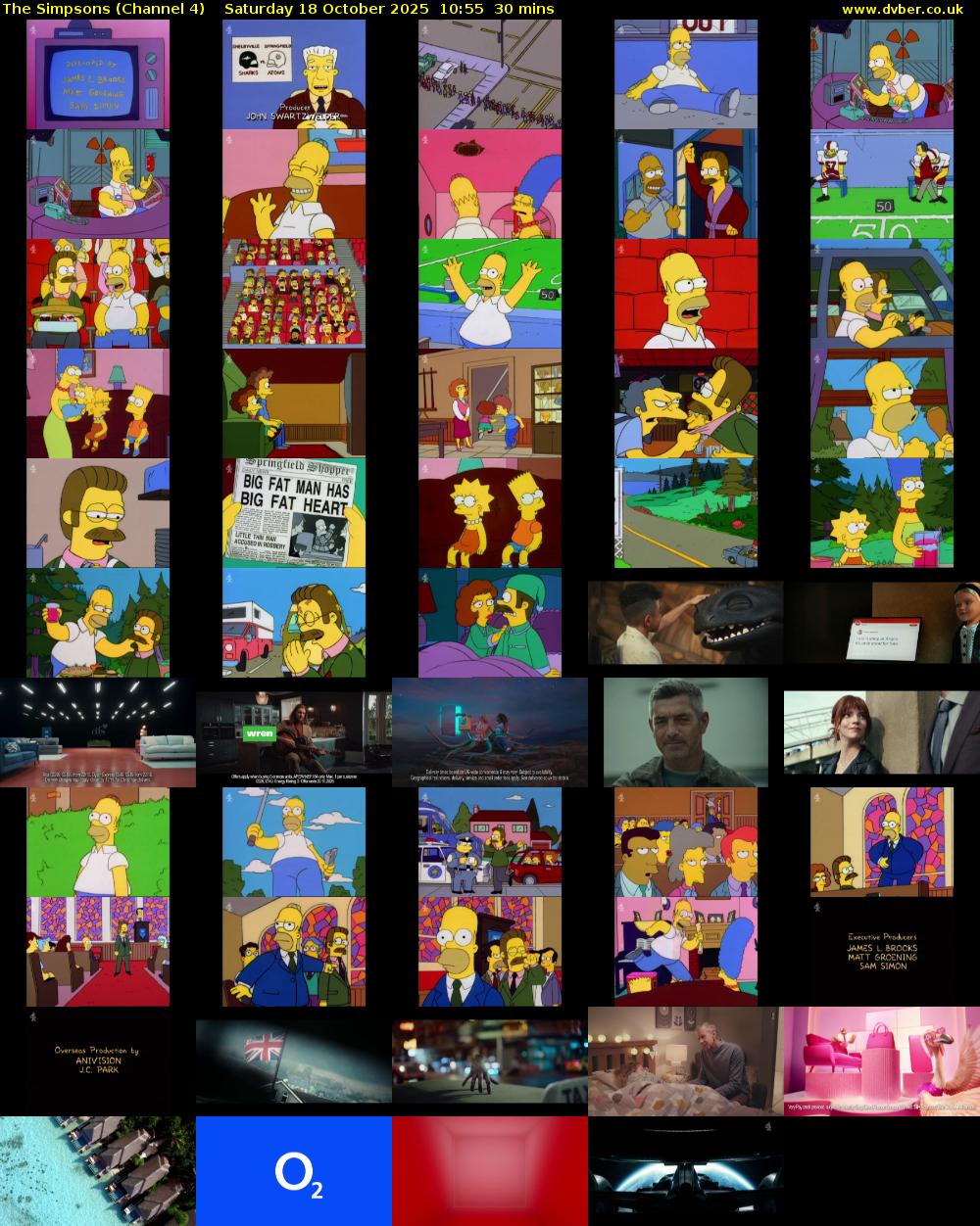 The Simpsons (Channel 4) Saturday 18 October 2025 10:55 - 11:25