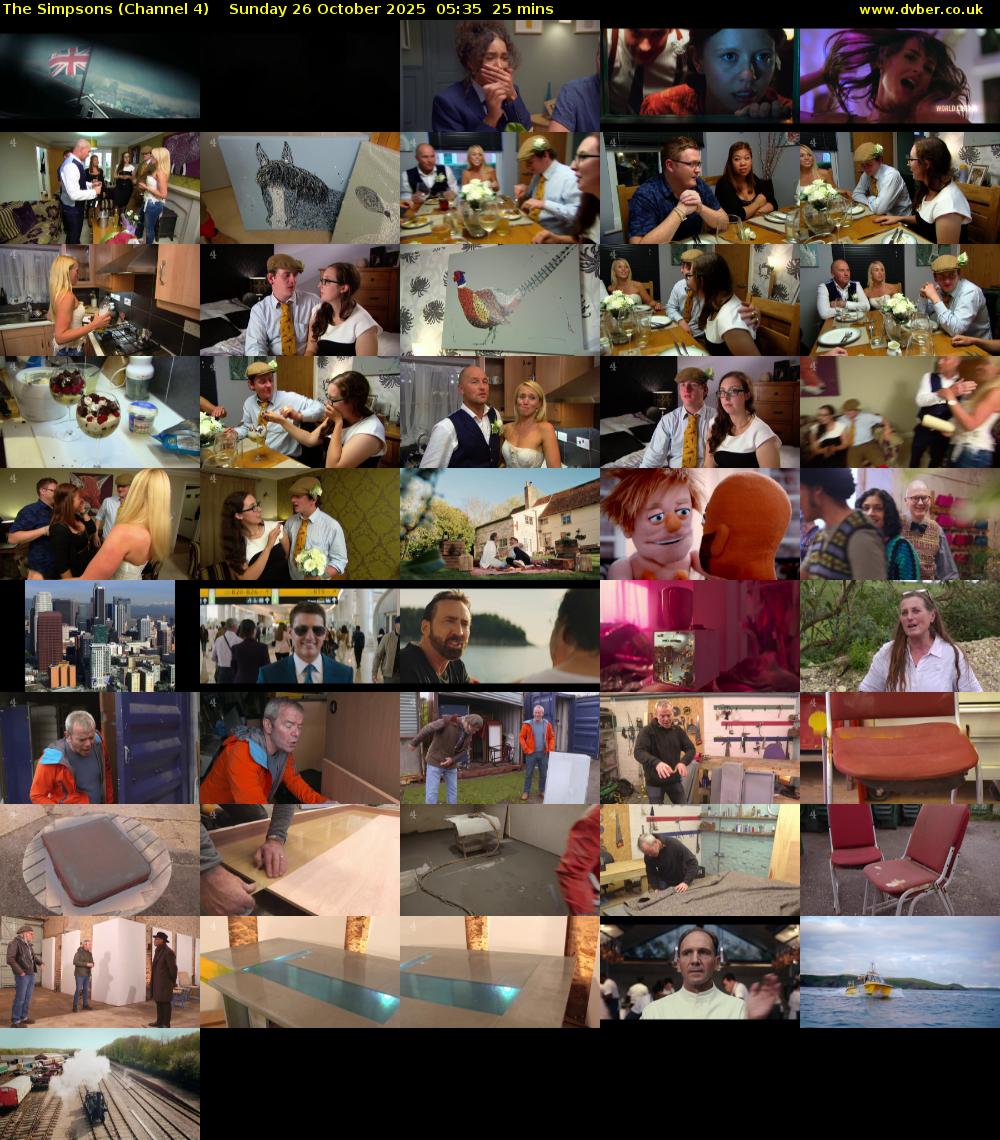 The Simpsons (Channel 4) Sunday 26 October 2025 05:35 - 06:00