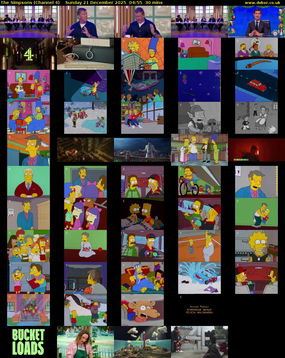 The Simpsons (Channel 4) Sunday 21 December 2025 04:55 - 05:25