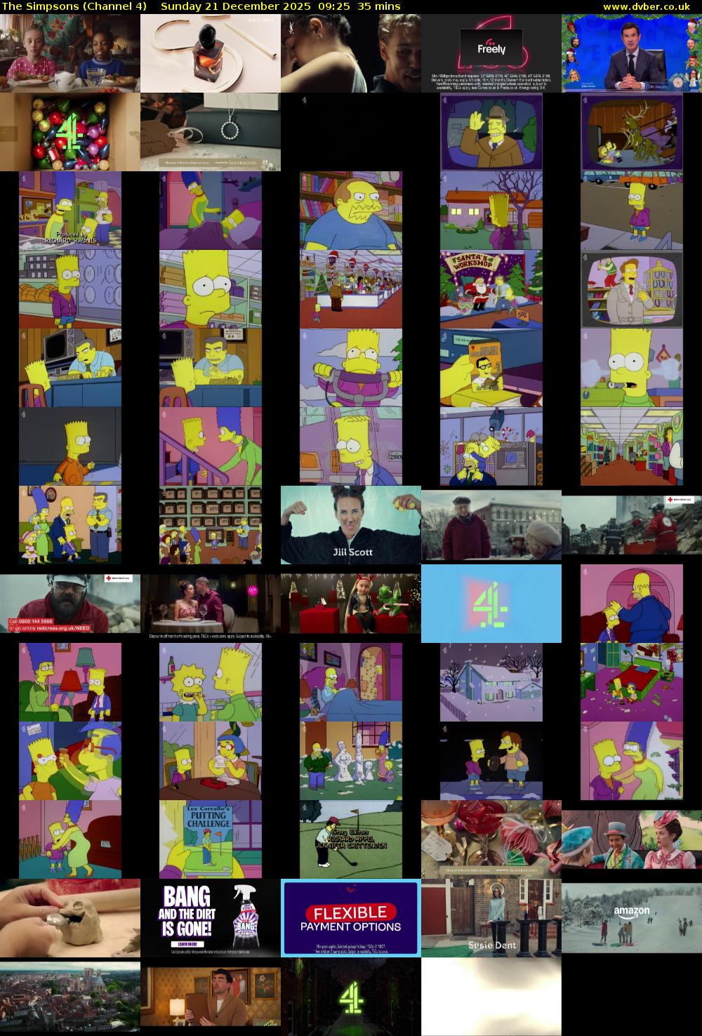 The Simpsons (Channel 4) Sunday 21 December 2025 09:25 - 10:00