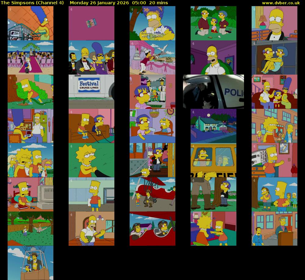 The Simpsons (Channel 4) Monday 26 January 2026 05:00 - 05:20