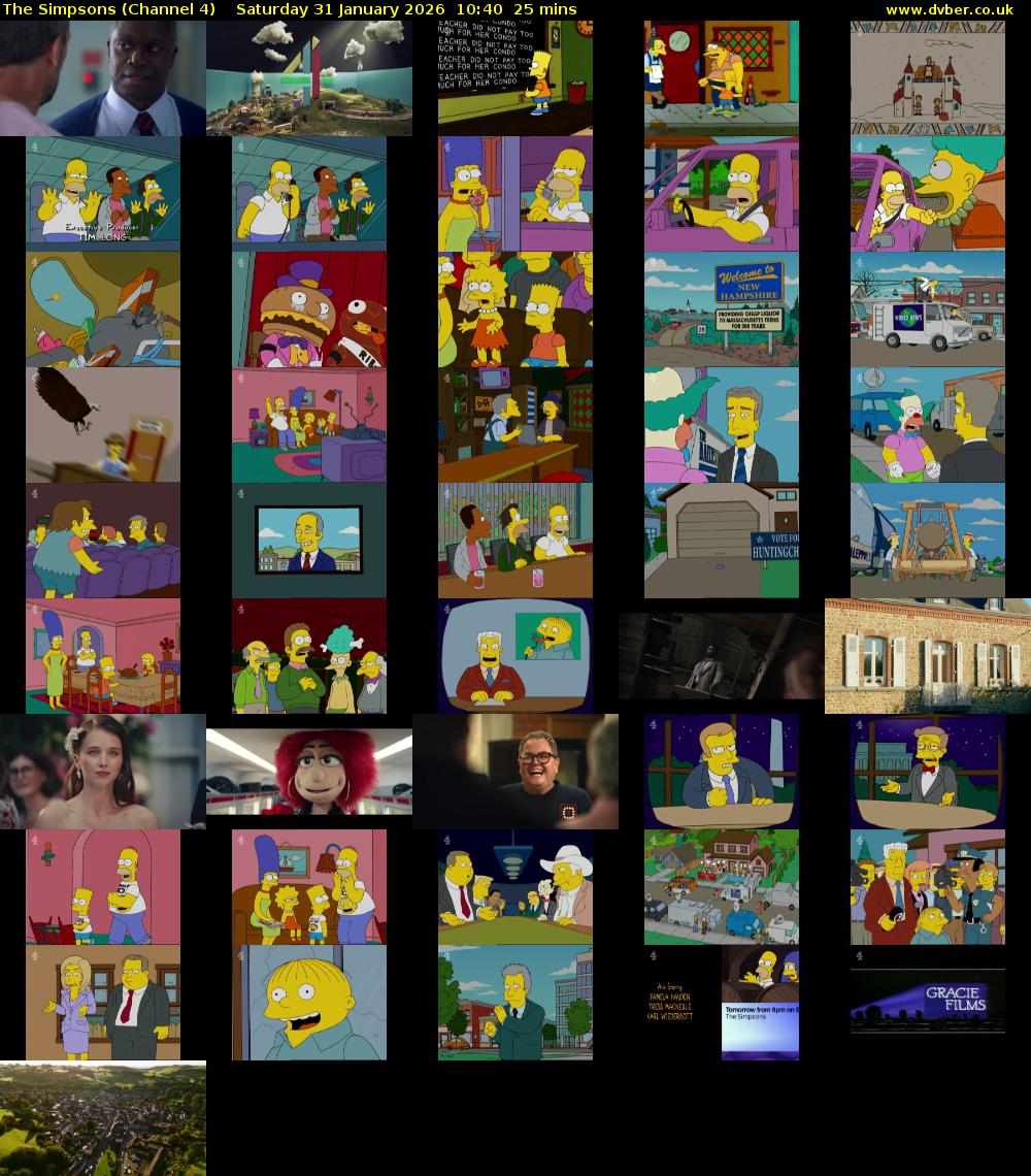 The Simpsons (Channel 4) Saturday 31 January 2026 10:40 - 11:05