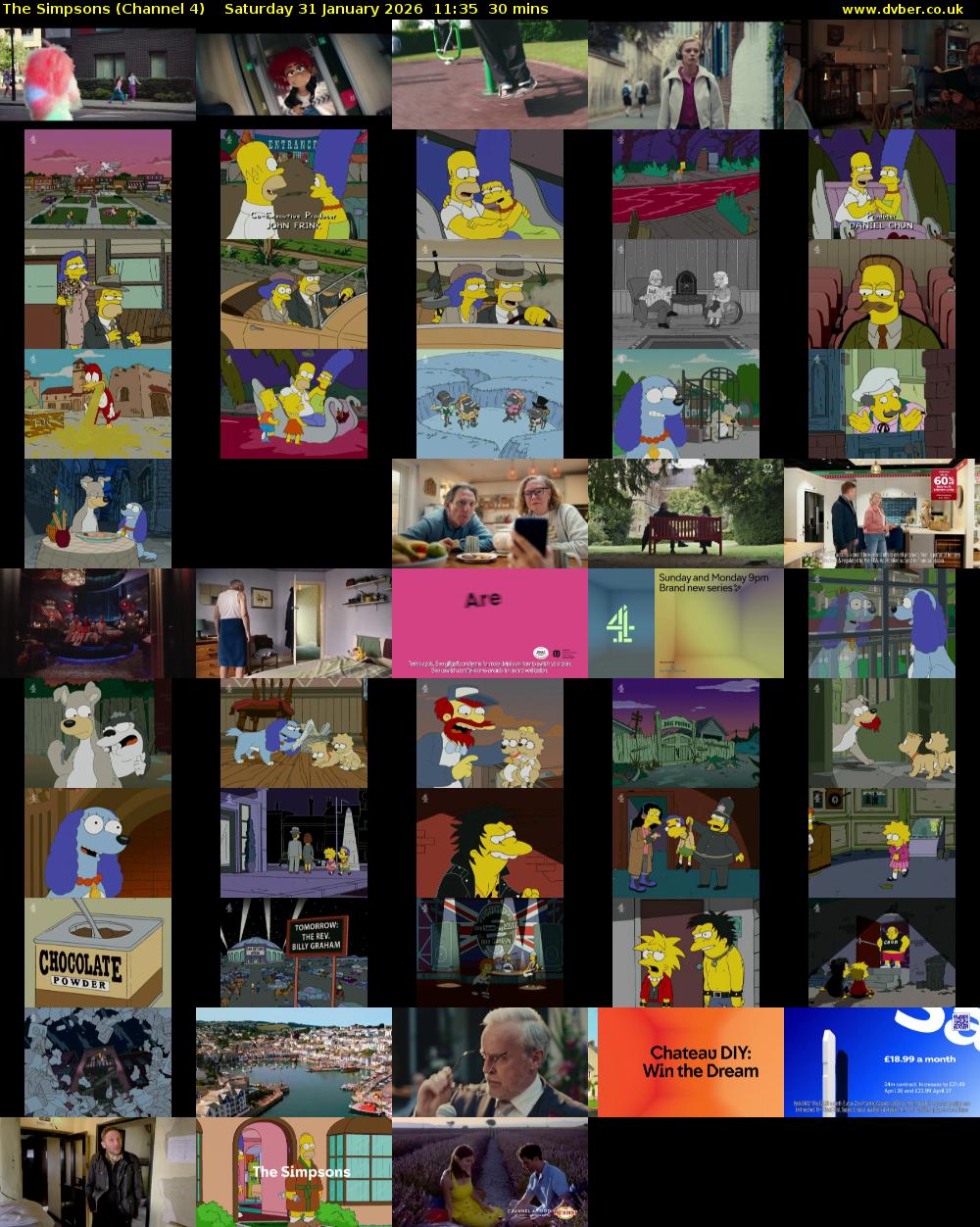 The Simpsons (Channel 4) Saturday 31 January 2026 11:35 - 12:05
