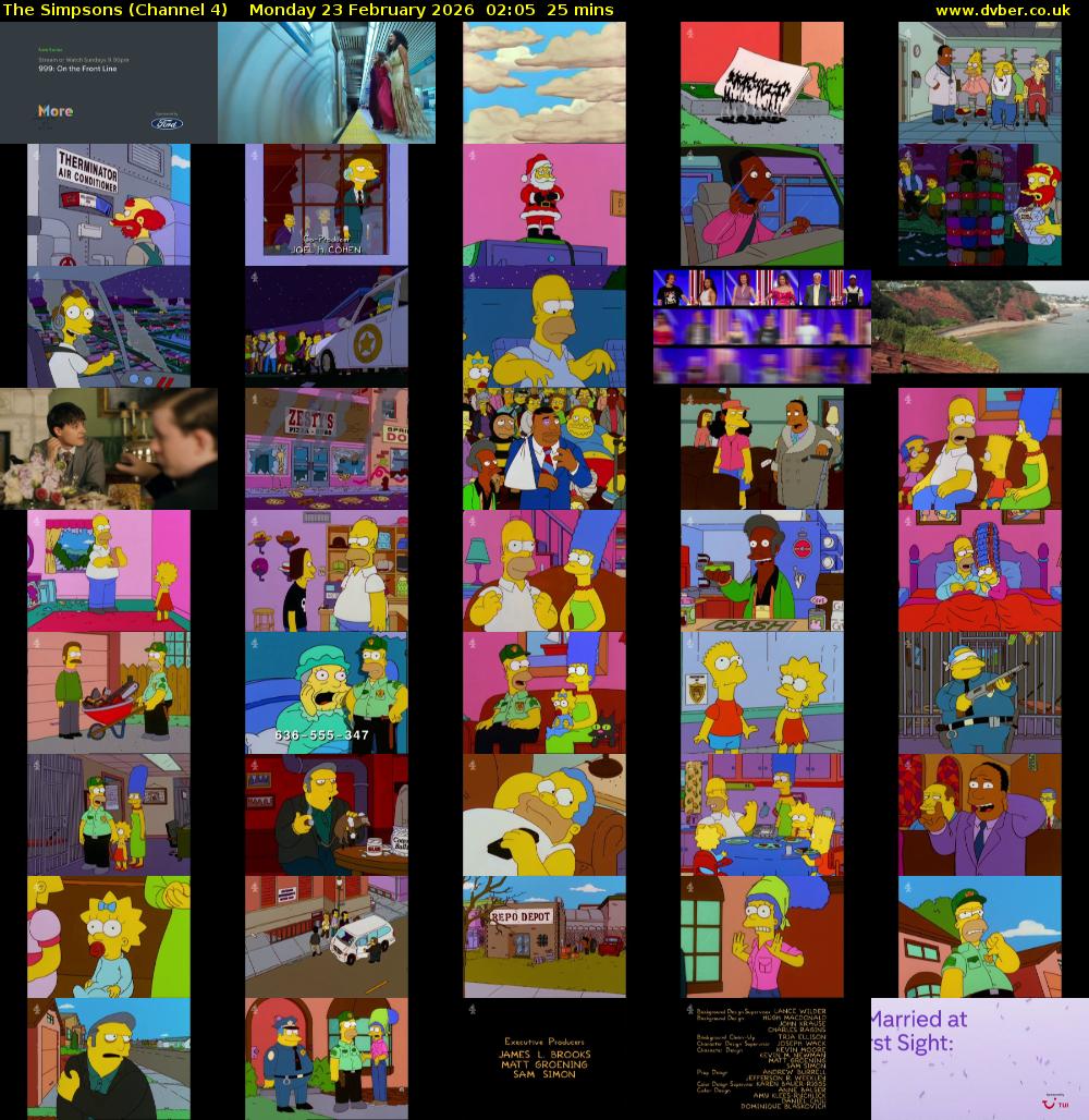 The Simpsons (Channel 4) Monday 23 February 2026 02:05 - 02:30
