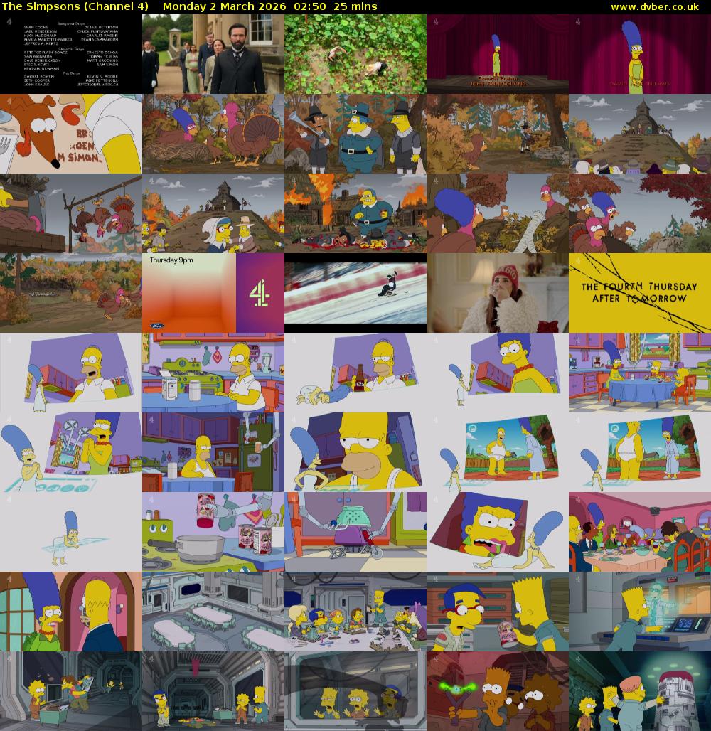 The Simpsons (Channel 4) Monday 2 March 2026 02:50 - 03:15