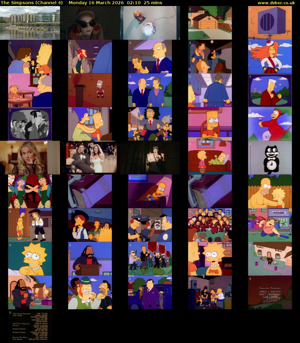 The Simpsons (Channel 4) Monday 16 March 2026 02:10 - 02:35