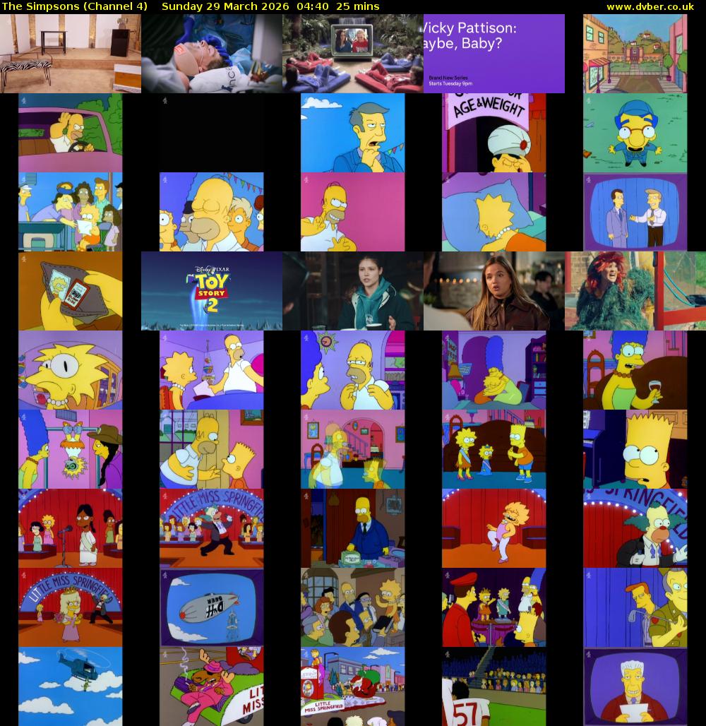 The Simpsons (Channel 4) Sunday 29 March 2026 04:40 - 05:05