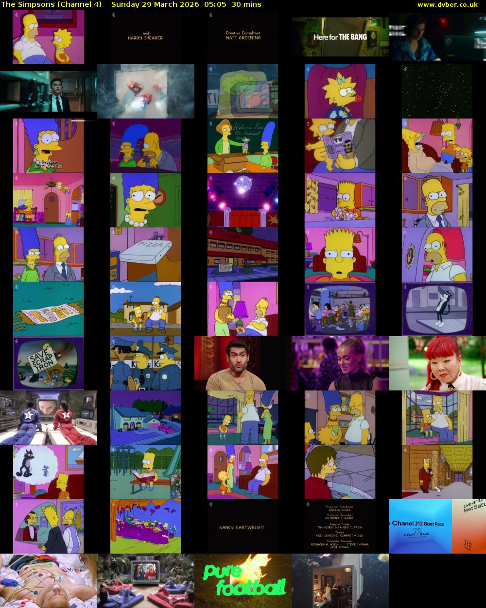 The Simpsons (Channel 4) Sunday 29 March 2026 05:05 - 05:35
