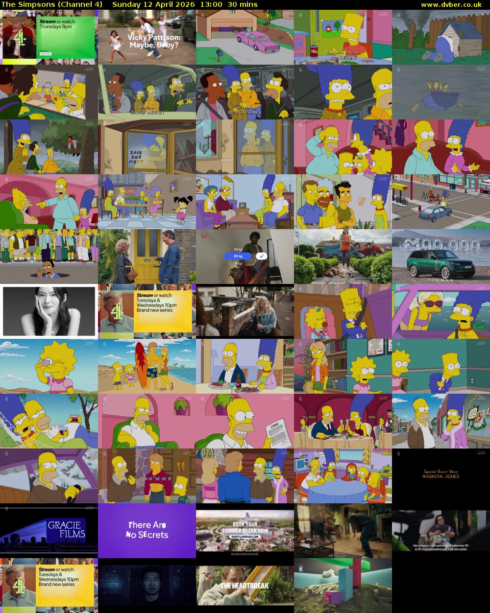 The Simpsons (Channel 4) Sunday 12 April 2026 13:00 - 13:30
