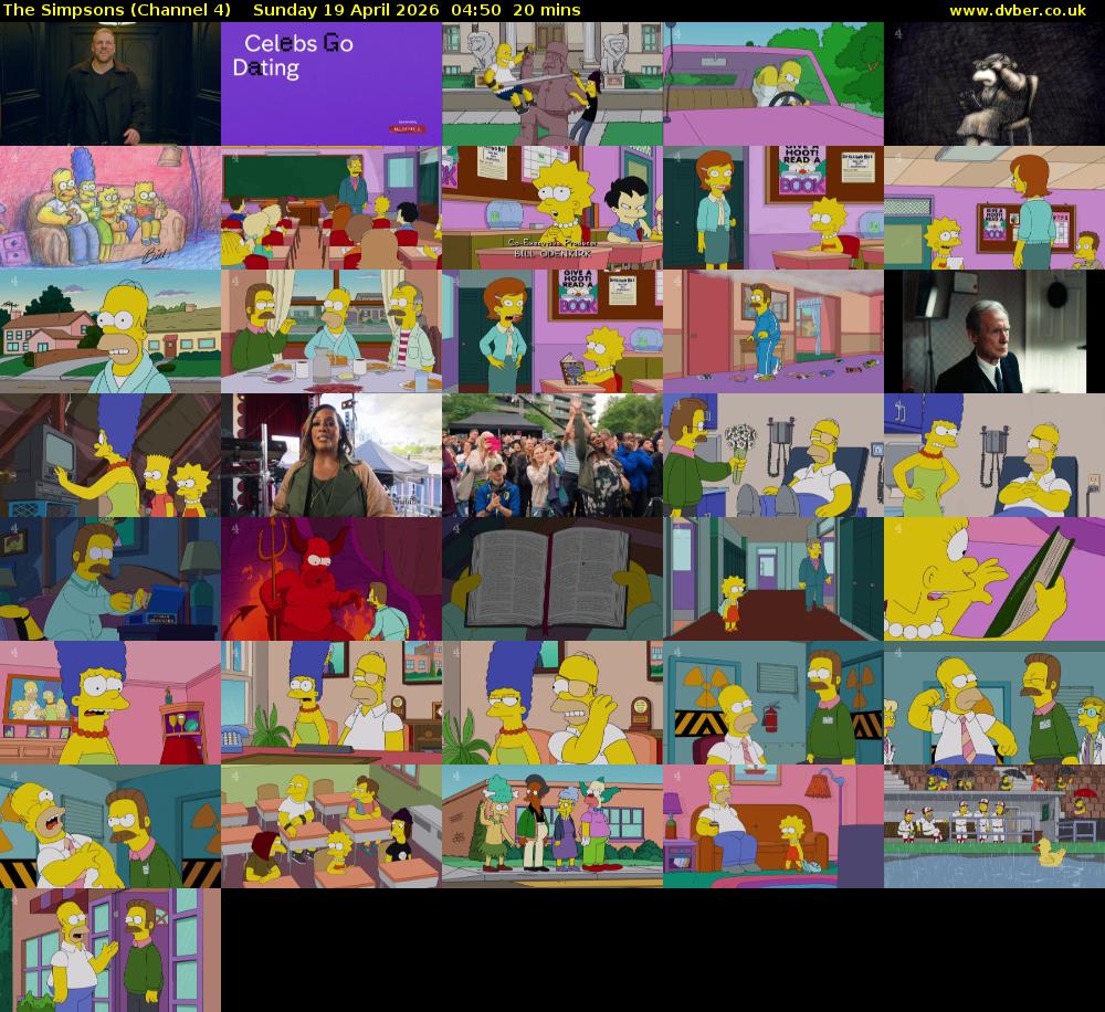 The Simpsons (Channel 4) Sunday 19 April 2026 04:50 - 05:10