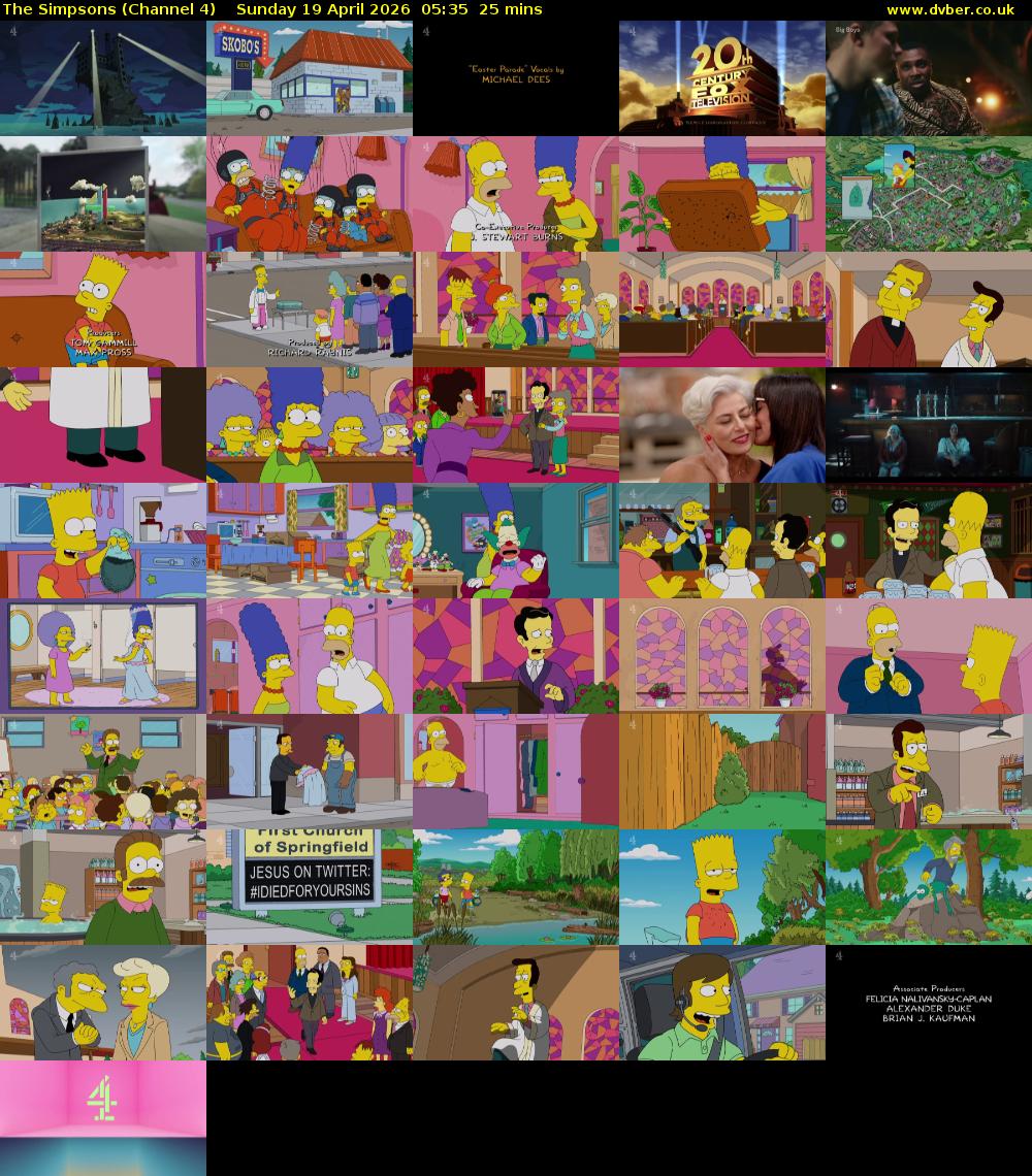 The Simpsons (Channel 4) Sunday 19 April 2026 05:35 - 06:00