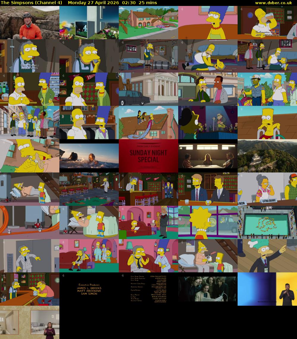 The Simpsons (Channel 4) Monday 27 April 2026 02:30 - 02:55