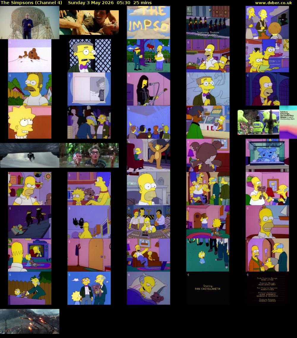 The Simpsons (Channel 4) Sunday 3 May 2026 05:30 - 05:55