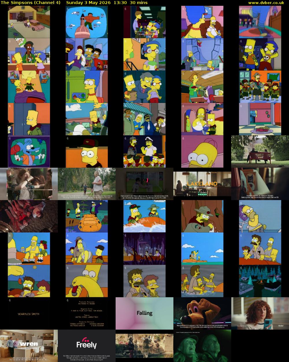 The Simpsons (Channel 4) Sunday 3 May 2026 13:30 - 14:00