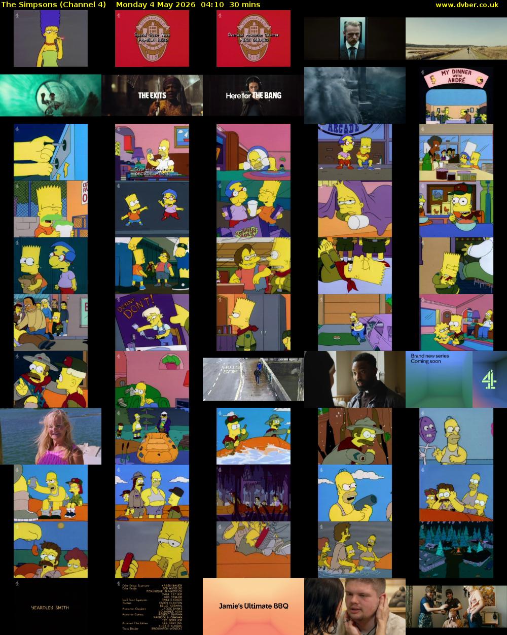 The Simpsons (Channel 4) Monday 4 May 2026 04:10 - 04:40