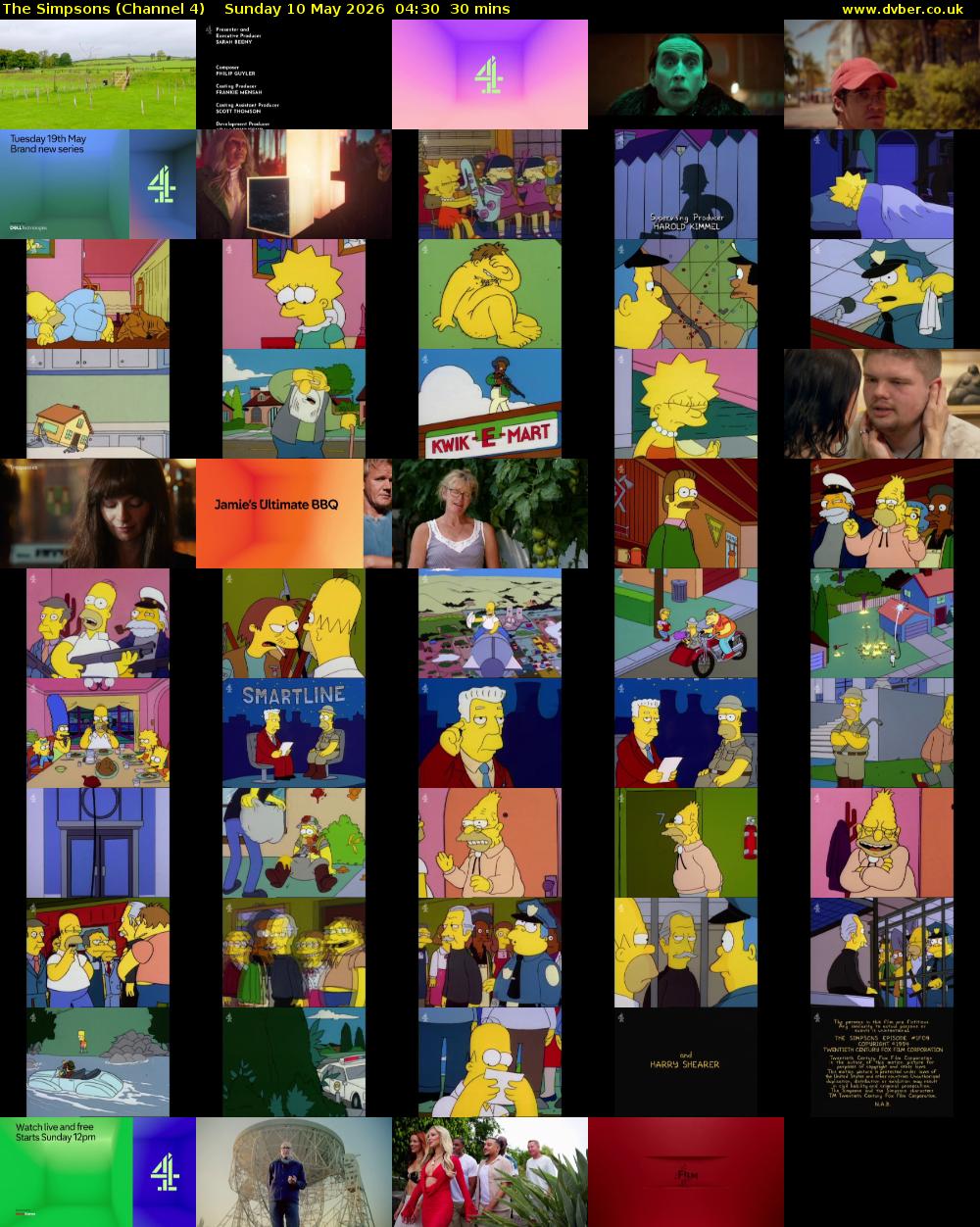 The Simpsons (Channel 4) Sunday 10 May 2026 04:30 - 05:00