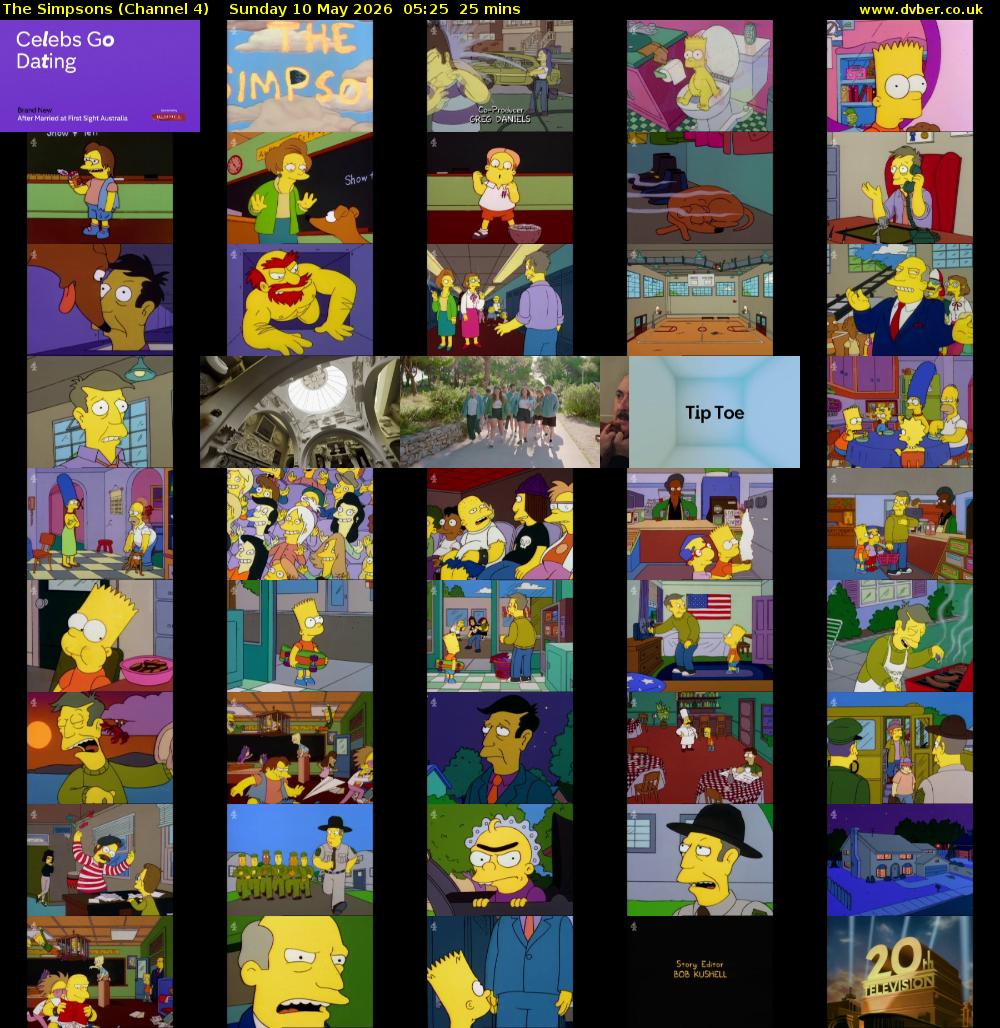 The Simpsons (Channel 4) Sunday 10 May 2026 05:25 - 05:50