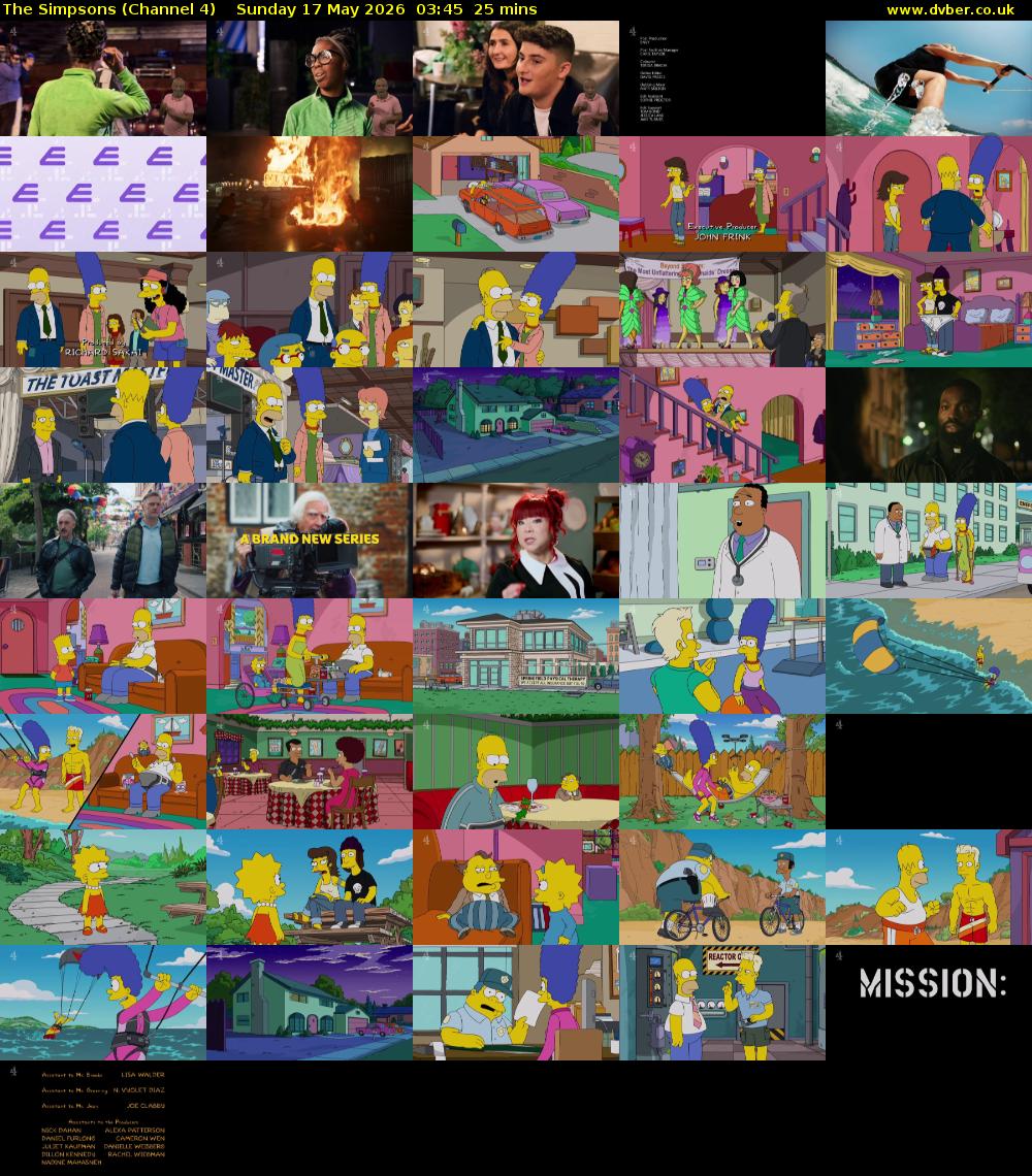 The Simpsons (Channel 4) Sunday 17 May 2026 03:45 - 04:10