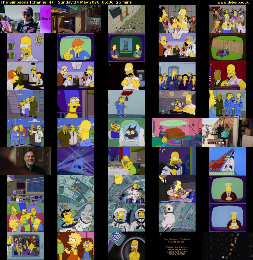 The Simpsons (Channel 4) Sunday 24 May 2026 05:30 - 05:55