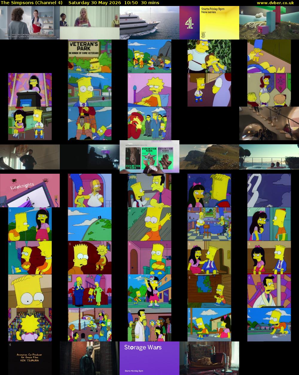 The Simpsons (Channel 4) Saturday 30 May 2026 10:50 - 11:20