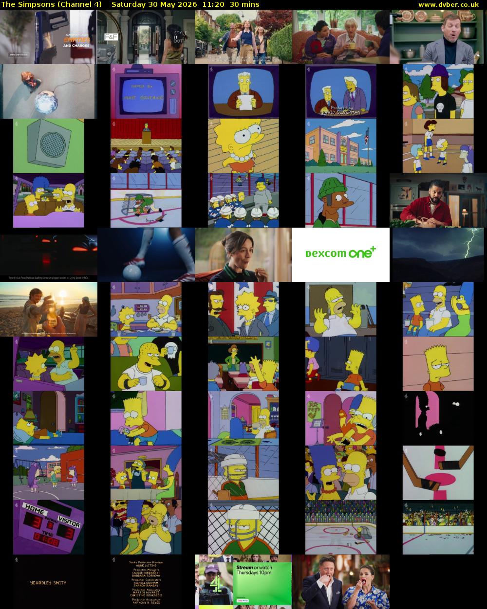The Simpsons (Channel 4) Saturday 30 May 2026 11:20 - 11:50