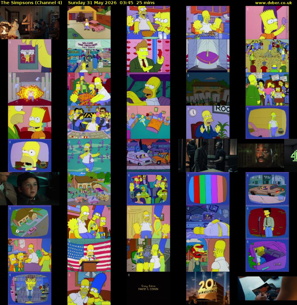 The Simpsons (Channel 4) Sunday 31 May 2026 03:45 - 04:10