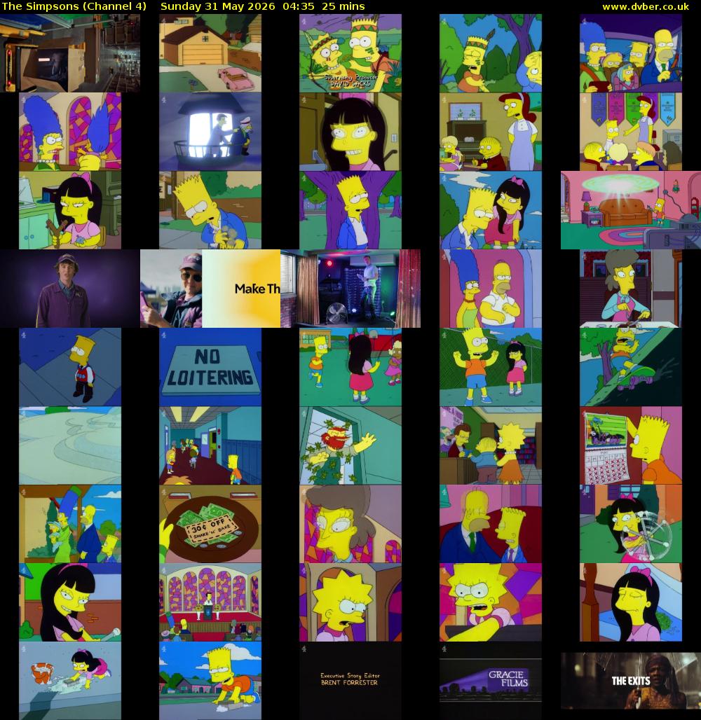The Simpsons (Channel 4) Sunday 31 May 2026 04:35 - 05:00
