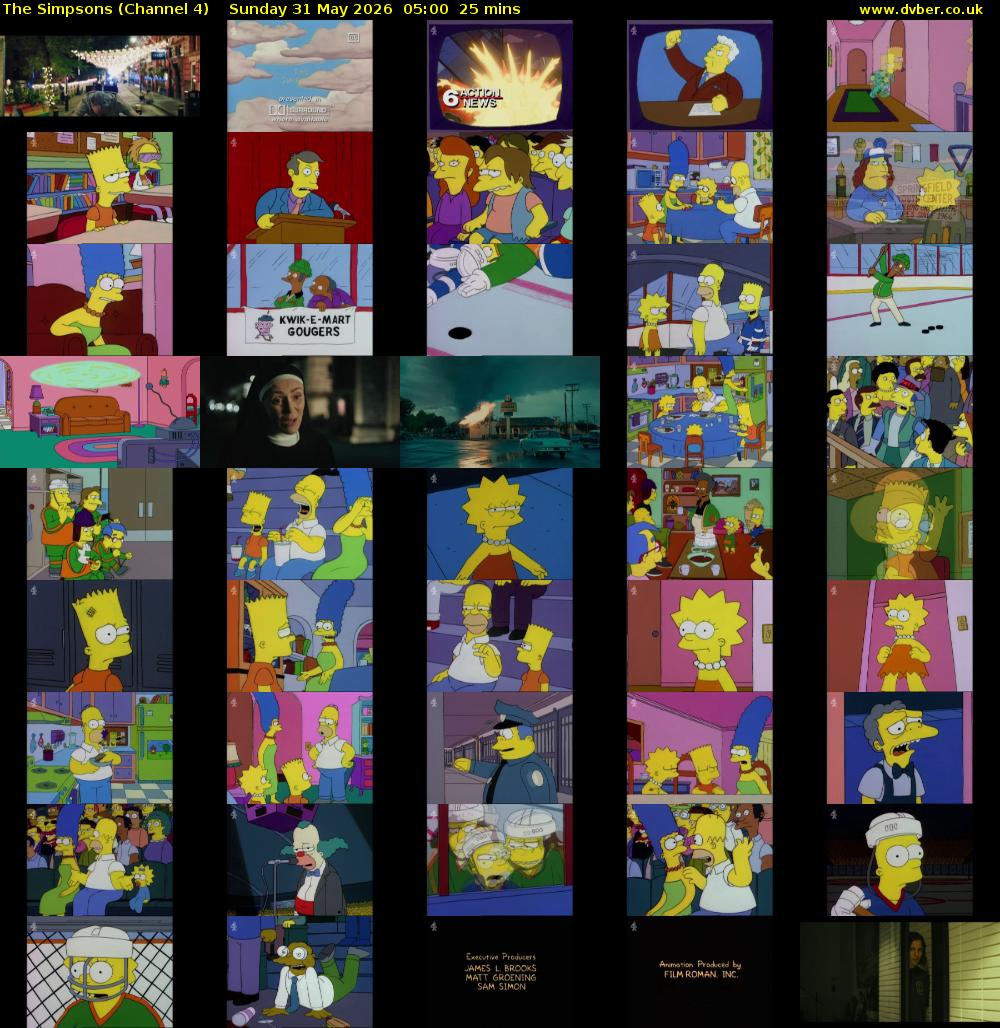 The Simpsons (Channel 4) Sunday 31 May 2026 05:00 - 05:25