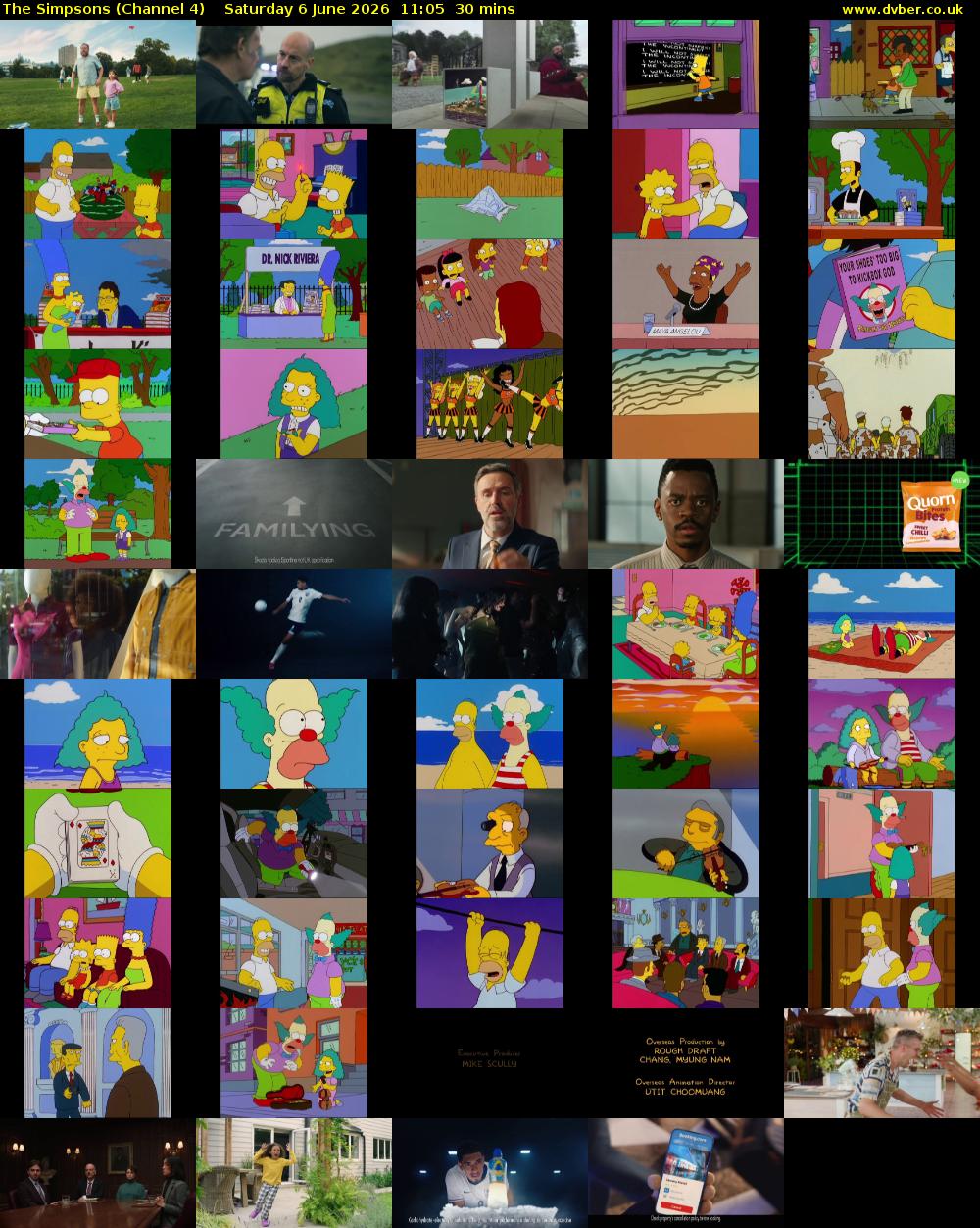 The Simpsons (Channel 4) Saturday 6 June 2026 11:05 - 11:35
