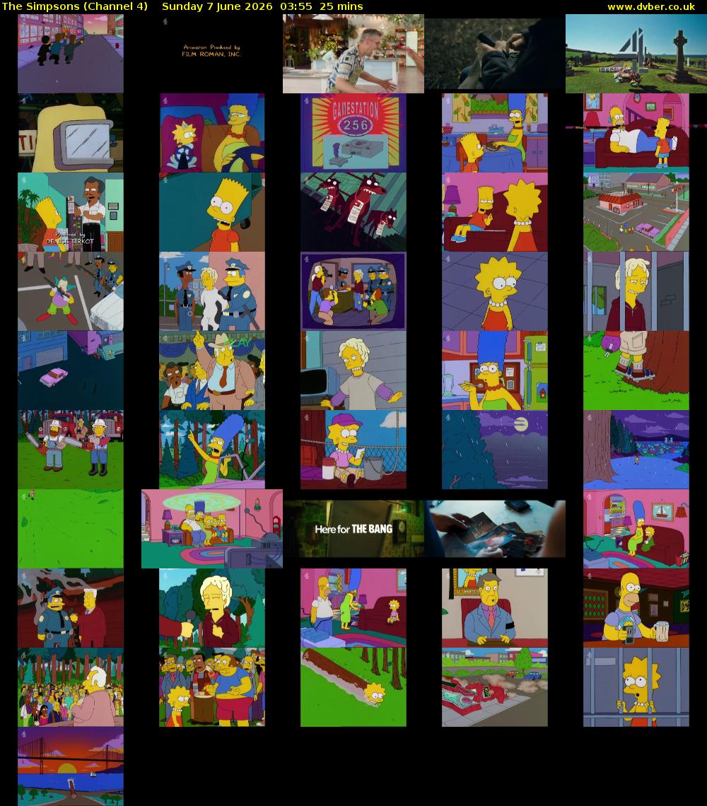 The Simpsons (Channel 4) Sunday 7 June 2026 03:55 - 04:20