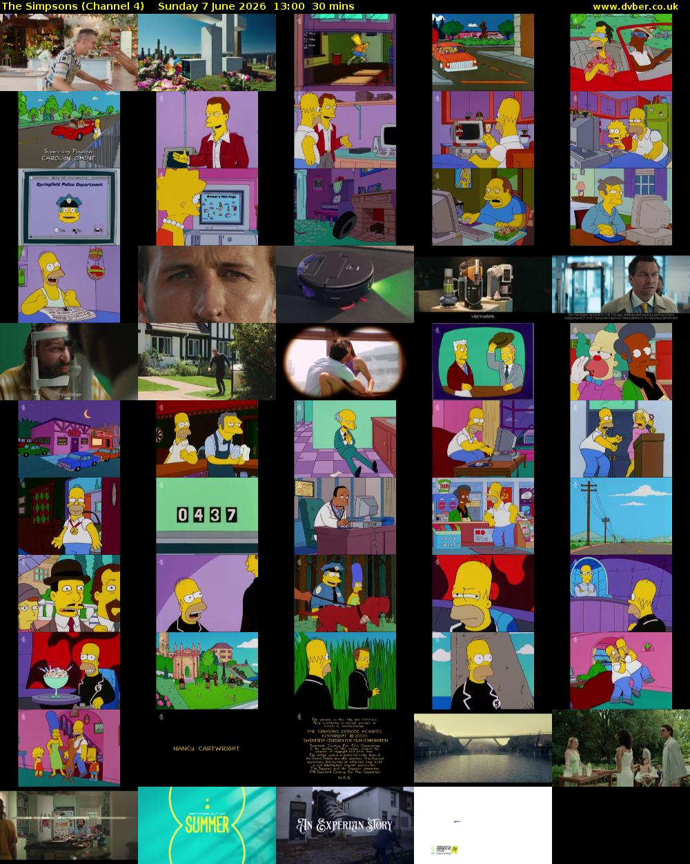 The Simpsons (Channel 4) Sunday 7 June 2026 13:00 - 13:30