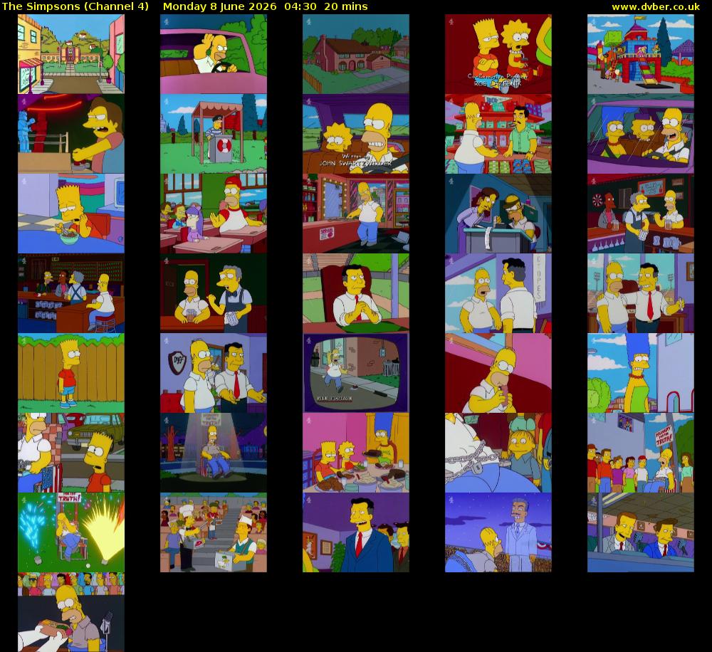 The Simpsons (Channel 4) Monday 8 June 2026 04:30 - 04:50