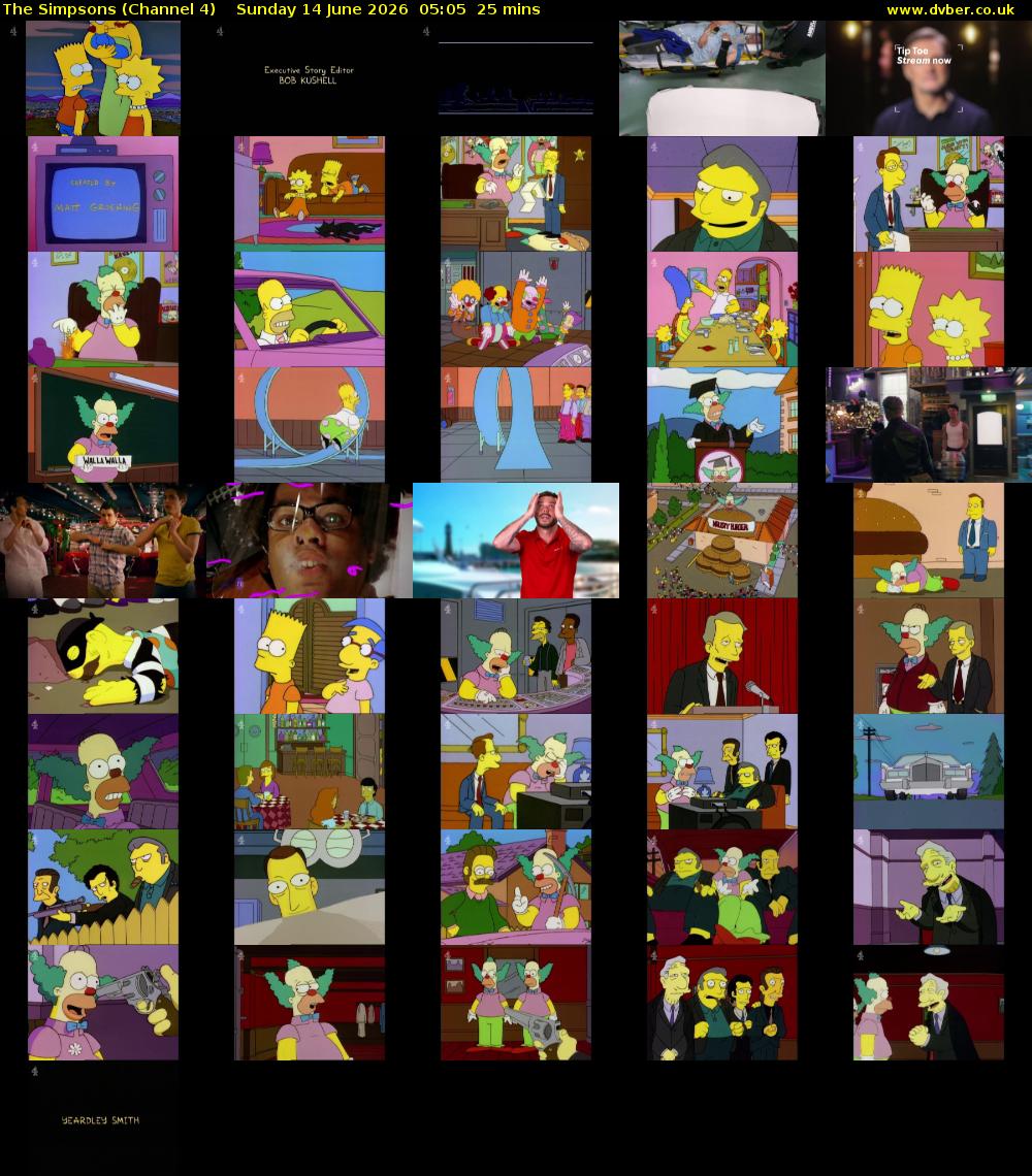The Simpsons (Channel 4) Sunday 14 June 2026 05:05 - 05:30