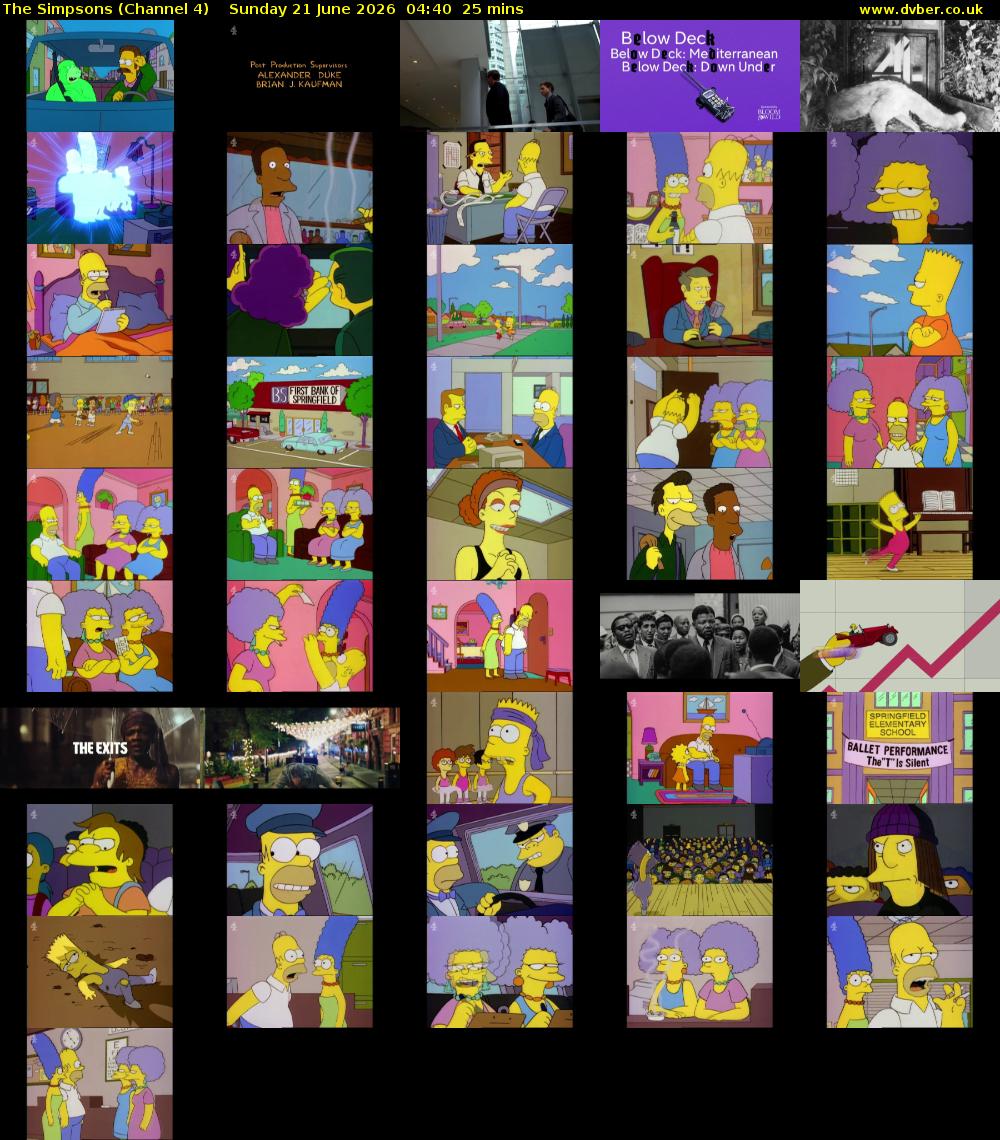 The Simpsons (Channel 4) Sunday 21 June 2026 04:40 - 05:05